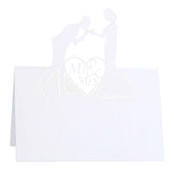 Maxbell 50Pcs Wedding Place Cards Mark Card Elegant for Restaurant Anniversary Decor White