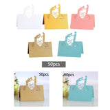 Maxbell 50Pcs Wedding Place Cards Mark Card Elegant for Restaurant Anniversary Decor White
