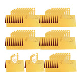 Maxbell 50Pcs Wedding Place Cards Mark Card Elegant for Restaurant Anniversary Decor Gold