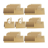 Maxbell 50Pcs Wedding Place Cards Mark Card Elegant for Restaurant Anniversary Decor Brown