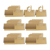 Maxbell 50Pcs Wedding Place Cards Mark Card Elegant for Restaurant Anniversary Decor Brown