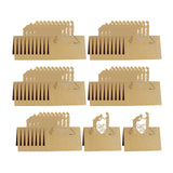 Maxbell 50Pcs Wedding Place Cards Mark Card Elegant for Restaurant Anniversary Decor Brown