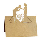 Maxbell 50Pcs Wedding Place Cards Mark Card Elegant for Restaurant Anniversary Decor Brown