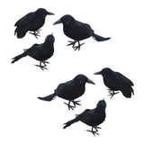Maxbell 6x Simulation Halloween Crows Raven Prop for Party Event Halloween Supplies