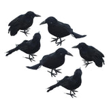 Maxbell 6x Simulation Halloween Crows Raven Prop for Party Event Halloween Supplies