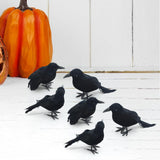Maxbell 6x Simulation Halloween Crows Raven Prop for Party Event Halloween Supplies