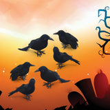 Maxbell 6x Simulation Halloween Crows Raven Prop for Party Event Halloween Supplies