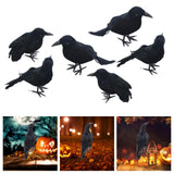 Maxbell 6x Simulation Halloween Crows Raven Prop for Party Event Halloween Supplies