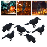 Maxbell 6x Simulation Halloween Crows Raven Prop for Party Event Halloween Supplies