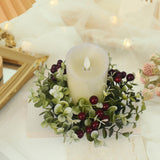 Maxbell Pillar Candle Rings Wreath Tabletop Centerpieces for Holiday Wedding Door
