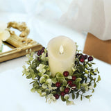 Maxbell Pillar Candle Rings Wreath Tabletop Centerpieces for Holiday Wedding Door