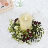 Maxbell Pillar Candle Rings Wreath Tabletop Centerpieces for Holiday Wedding Door