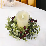 Maxbell Pillar Candle Rings Wreath Tabletop Centerpieces for Holiday Wedding Door