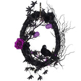 Maxbell Handmade Halloween Wreath Garland Door Wreath for Window Wall
