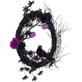 Maxbell Handmade Halloween Wreath Garland Door Wreath for Window Wall