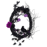 Maxbell Handmade Halloween Wreath Garland Door Wreath for Window Wall