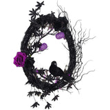 Maxbell Handmade Halloween Wreath Garland Door Wreath for Window Wall