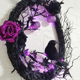Maxbell Handmade Halloween Wreath Garland Door Wreath for Window Wall