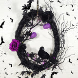 Maxbell Handmade Halloween Wreath Garland Door Wreath for Window Wall