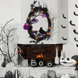 Maxbell Handmade Halloween Wreath Garland Door Wreath for Window Wall