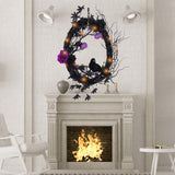 Maxbell Handmade Halloween Wreath Garland Door Wreath for Window Wall
