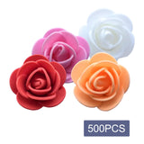 Maxbell Mini Artificial Rose Heads Stemless Flower Heads for Table Home Decoration White