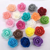 Maxbell Mini Artificial Rose Heads Stemless Flower Heads for Table Home Decoration White