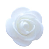 Maxbell Mini Artificial Rose Heads Stemless Flower Heads for Table Home Decoration White