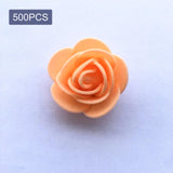 Maxbell Mini Artificial Rose Heads Stemless Flower Heads for Table Home Decoration Orange