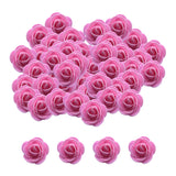 Maxbell Mini Artificial Rose Heads Stemless Flower Heads for Table Home Decoration Pink