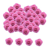 Maxbell Mini Artificial Rose Heads Stemless Flower Heads for Table Home Decoration Pink