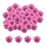 Maxbell Mini Artificial Rose Heads Stemless Flower Heads for Table Home Decoration Pink