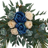 Maxbell Silk Floral Centerpiece Arrangement for Wedding Engagement Party Blue