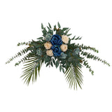 Maxbell Silk Floral Centerpiece Arrangement for Wedding Engagement Party Blue