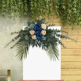 Maxbell Silk Floral Centerpiece Arrangement for Wedding Engagement Party Blue