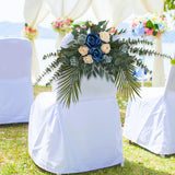 Maxbell Silk Floral Centerpiece Arrangement for Wedding Engagement Party Blue