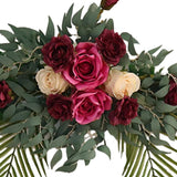 Maxbell Silk Floral Centerpiece Arrangement for Wedding Engagement Party Red