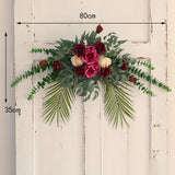 Maxbell Silk Floral Centerpiece Arrangement for Wedding Engagement Party Red