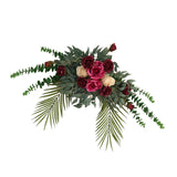 Maxbell Silk Floral Centerpiece Arrangement for Wedding Engagement Party Red