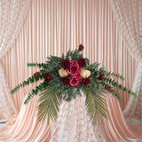 Maxbell Silk Floral Centerpiece Arrangement for Wedding Engagement Party Red