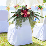Maxbell Silk Floral Centerpiece Arrangement for Wedding Engagement Party Red