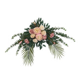 Maxbell Silk Floral Centerpiece Arrangement for Wedding Engagement Party Light Pink