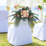 Maxbell Silk Floral Centerpiece Arrangement for Wedding Engagement Party Light Pink