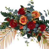 Maxbell Faux Floral Decoration for Photographic Props Engagement Ceremony Red