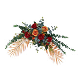 Maxbell Faux Floral Decoration for Photographic Props Engagement Ceremony Red