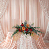 Maxbell Faux Floral Decoration for Photographic Props Engagement Ceremony Red