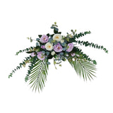 Maxbell Faux Floral Decoration for Photographic Props Engagement Ceremony Purple