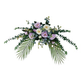 Maxbell Faux Floral Decoration for Photographic Props Engagement Ceremony Purple