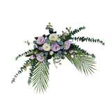 Maxbell Faux Floral Decoration for Photographic Props Engagement Ceremony Purple