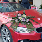 Maxbell Faux Floral Decoration for Photographic Props Engagement Ceremony Purple